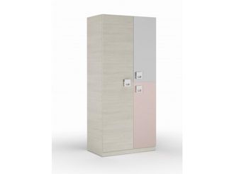 Usinestreet Armario 3 puertas aglomerado rosa 200x90x52cm