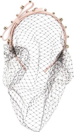 Red Valentino Tulle Stud Haarband - Dames - Haaraccessoires - Roze - ONE Size - Leer - Accessoires