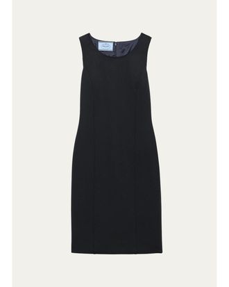 Prada Sleeveless Wool Crepe Sheath Dress