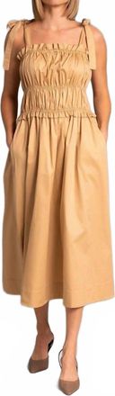 Devotion Twins Rea Midi Dress In College Beige