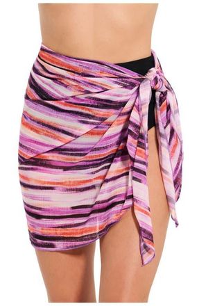 Gottex Mesh Sarong Wrap Skirt in Purple-Multi at Nordstrom