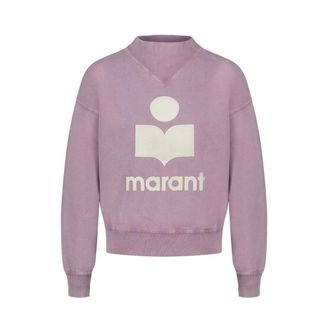 Isabel Marant Moby Sweatshirt - Dames - Sweatshirts - Paars - XS - Katoen - Hoodies & sweatvesten