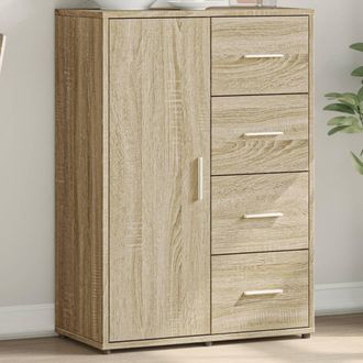 Berkfield Home Sideboard Sonoma Oak 60x31x84 cm Engineered Wood in Brown | Size: 60 x 31 x 84 cm