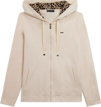 Freddy Felpa con Zip e Cappuccio Fodera Animalier