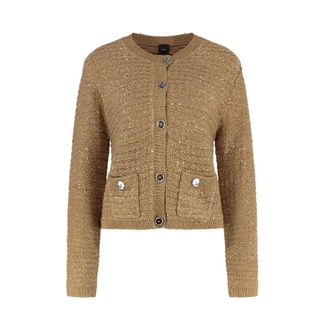 Pinko Pinko, Truien & Vesten, Dames, Beige, M, Katoen, Meru Buttoned Jacket