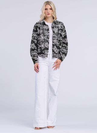 Freaky Nation Blouson FREAKY NATION Flower Star-FN, Damen, Gr. M (38), schwarz, Oberstoff: 100% Polyester, normal, Jacken Blouson