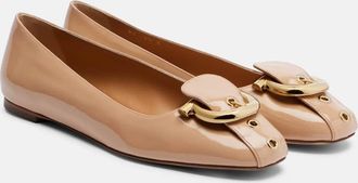 Ferragamo Oxide patent leather ballet flats