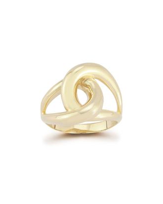 Chloe and Madison 14K Over Silver Bold Knot Ring
