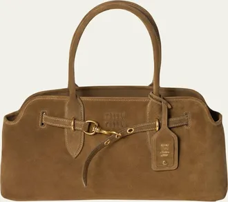 Miu Miu Aventure Suede Shoulder Bag