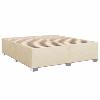 vidaXL Cama Sin Colch&oacute;n Tela Color Crema 180x200 Cm Vidaxl