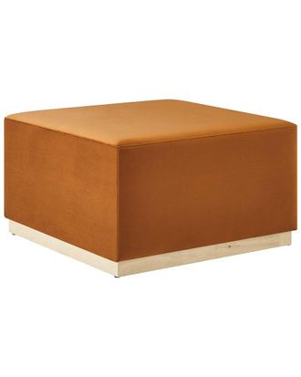 ModWay Tilden Large 28in Square Performance Velvet Upholstered Ottoman