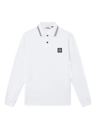 Stone Island long-sleeve polo shirt - Bianco