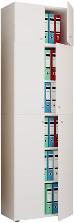 ebuy24 Armario De Oficina Vcm Xxl Con 5 Compartimentos Y Un Accesorio Armario De Archivo Moderno Con Puertas Giratorias Dimensiones Aprox. Al. 223 X An. 70 X