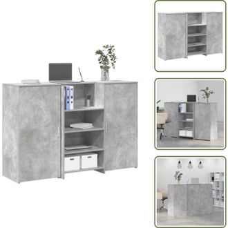 vidaXL Design reception - vidaXL Banco Reception Grigio Cemento 155x50x103,5cm Legno Multistrato - Bancone in truciolato