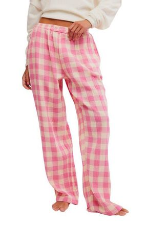 Free People Be Mine Pajama Pants in Hot Pink Combo at Nordstrom, Size X-Small