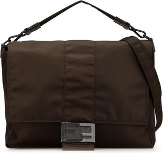 Fendi Borsa a tracolla Baguette Econyl grande in nylon 2000-2024 - Marrone