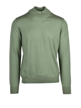 Gran Sasso Lightweight Turtleneck Sweater in Apple Green