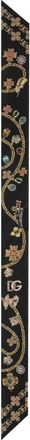 Dolce & Gabbana Sciarpa ricamata a fiori - Nero