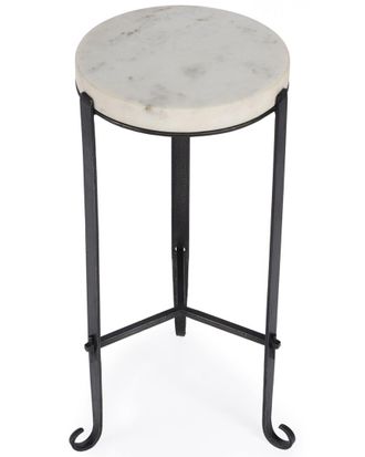 Butler Butler Specialty Company Freya Marble And Iron Round 11.5In Accent Table