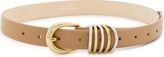 D&eacute;hanche Hollyhock Leather Belt - Taupe - XL