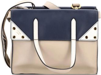 Fendi Flip Leather Small tote bag - Blauw