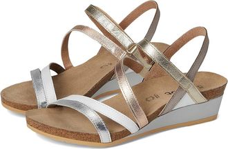 Naot Hero Womens Shoes Soft Silver Leather/White/Gold Leather Combination : EU 41 (US Womens 10) M