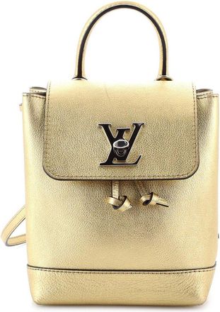 Louis Vuitton Gold Leather Lockme Backpack Mini (Authentic Pre-Loved)