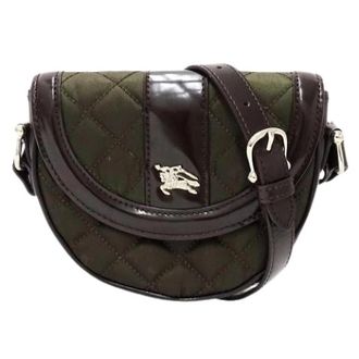 Burberry Pre-owned Pochette Schoudertas - Dames - Vintage Schoudertas - Groen - ONE Size - Nylon - Vintage