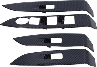 OEM Juego De 4 Piezas De Cubiertas De Fibra De Carbono Para El Panel De Interruptores De Las Ventanas, Para Modelos Mazda Cx-3 2016-2021