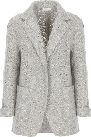 PANICALE Blazer verfraaid met pailletten - Grijs