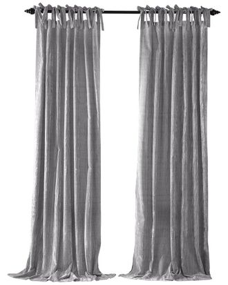 Elrene Korena Tie-Top Crushed Velvet Window Curtain