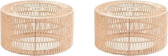 OEM 2 Pantallas De L&aacute;mpara De Techo De Cuerda De Papel, Estilo Bohemio, Protectores De Bombillas Para Restaurantes, Cafeter&iacute;as Y Salas De Estar, 22 X 11 C