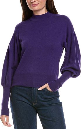 Autumn Cashmere Mock Neck Drop-Shoulder Cashmere Sweater