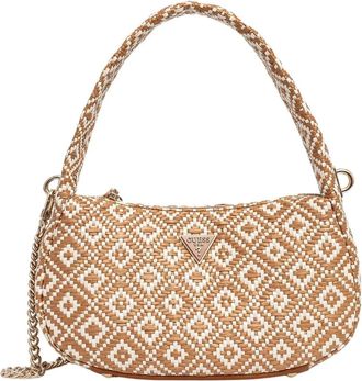 Guess Rianee Crossbody Bag - Dames - Schoudertassen - Bruin - ONE Size - Polyester - Tassen