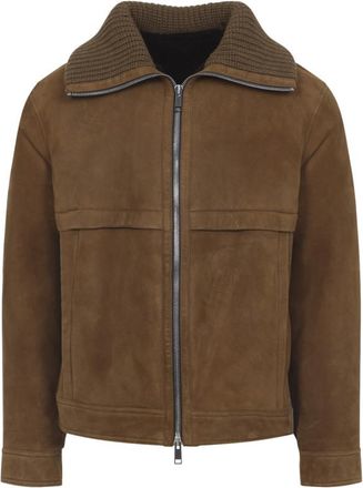 Yves Salomon Brown Leather Jacket