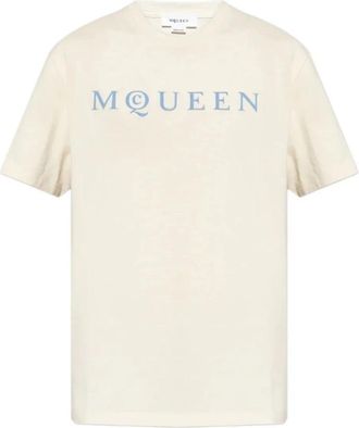 Alexander McQueen T-Shirt Gesso - Heren - T-shirts - Beige - S - Tops