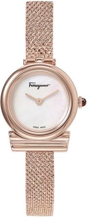 Ferragamo Gancini Quartz White Mother of Pearl Dial Ladies Watch SFIK00919