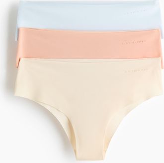 H&M 3er-Pack Sport-Hipster mit DryMove - Buttergelb/Hellblau