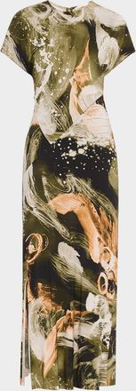 Jason Wu Brushstroke Print Jersey Dress