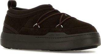 Moon Boot Mens Brown Suede Mb Park Icon Slip Ons Darkbrown Sneaker