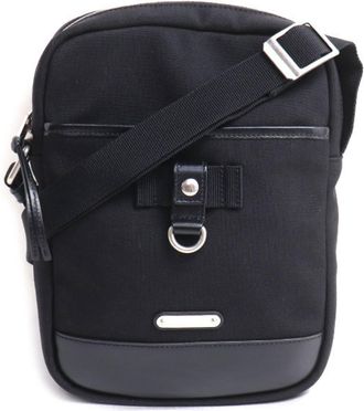 Saint Laurent Black Canvas Leather Shoulder Bag (Pre-Owned)