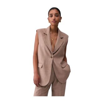 Liu Jo Wa6165-T332A Vest - female - Liu Jo - Waistcoats - Brown - L - Jackets