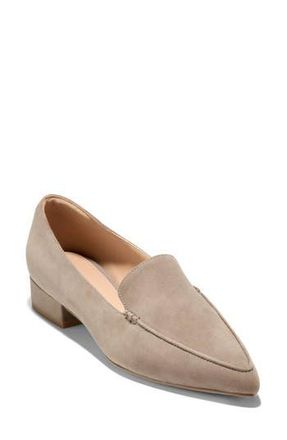 Cole Haan Valentina Pointed Toe Loafer in Irish Cream Suede at Nordstrom Rack, Size 8.5