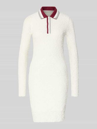 Marc Cain Slim Fit Kleid mit Polokragen in Offwhite, Gr&ouml;&szlig;e 34