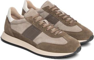 Nero Giardini Retro Leather Lace Up Sneaker in Toasted Taupe at Nordstrom, Size 40