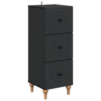vidaXL Cajonera 33 X 34,5 X 90 Cm Madera De Ingenier&iacute;a Negro Vidaxl
