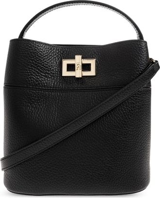 Furla Amelia Mini Handtas - Dames - Schoudertassen - Zwart - ONE Size - Leer - Tassen