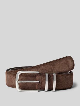 Tom Tailor G&uuml;rtel aus Wildleder in Dunkelbraun, Gr&ouml;&szlig;e 100