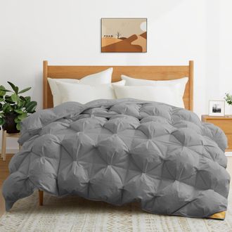 Puredown Winter Down Comforter with 300 TC Organic Cotton Fabric