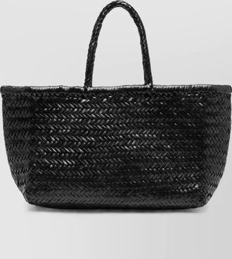 Dragon Diffusion bamboo triple jump big leather basket bag